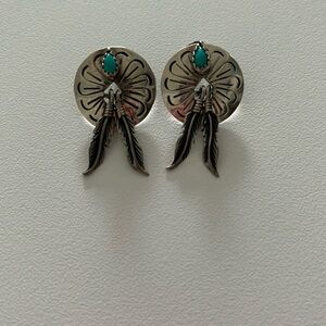 Silver and turqoise earrings